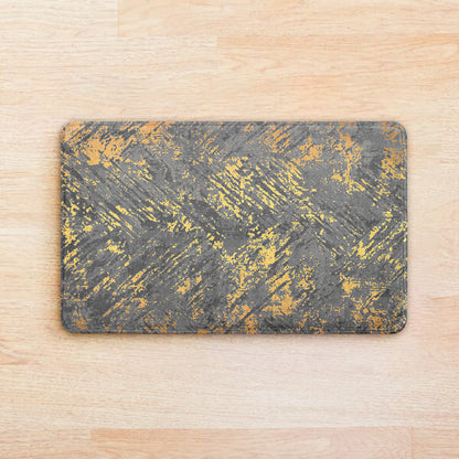 SuperSoft Grey Gold Abstract Pattern Door Mat