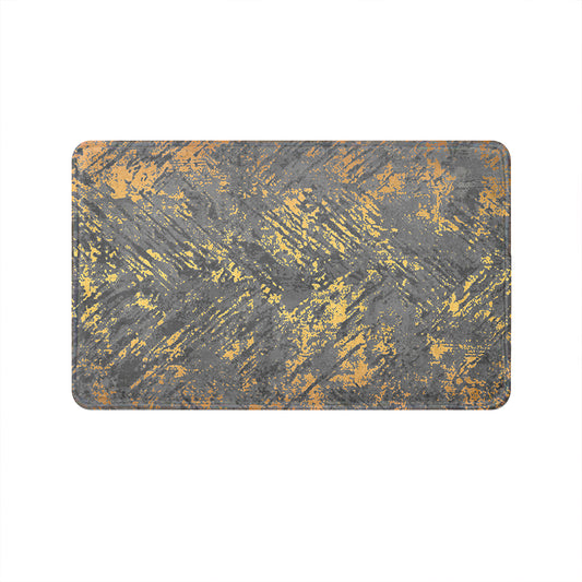 SuperSoft Grey Gold Abstract Pattern Door Mat