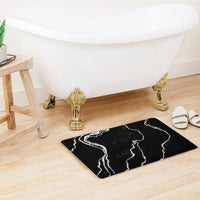 Thumbnail for Supersoft Black Silver Abstract Door Mat