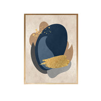 Thumbnail for Navy Beige with Brushes Canvas Painting