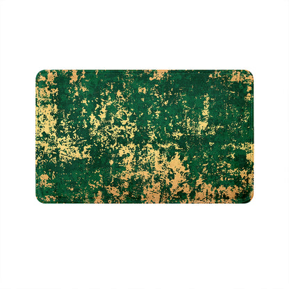 SuperSoft Green Gold Abstract Pattern Door Mat