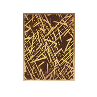 Thumbnail for Brown Gold Abstract Lines Canvas Painting