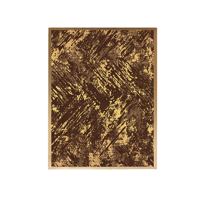 Brown Gold Abstract Canvas Painting