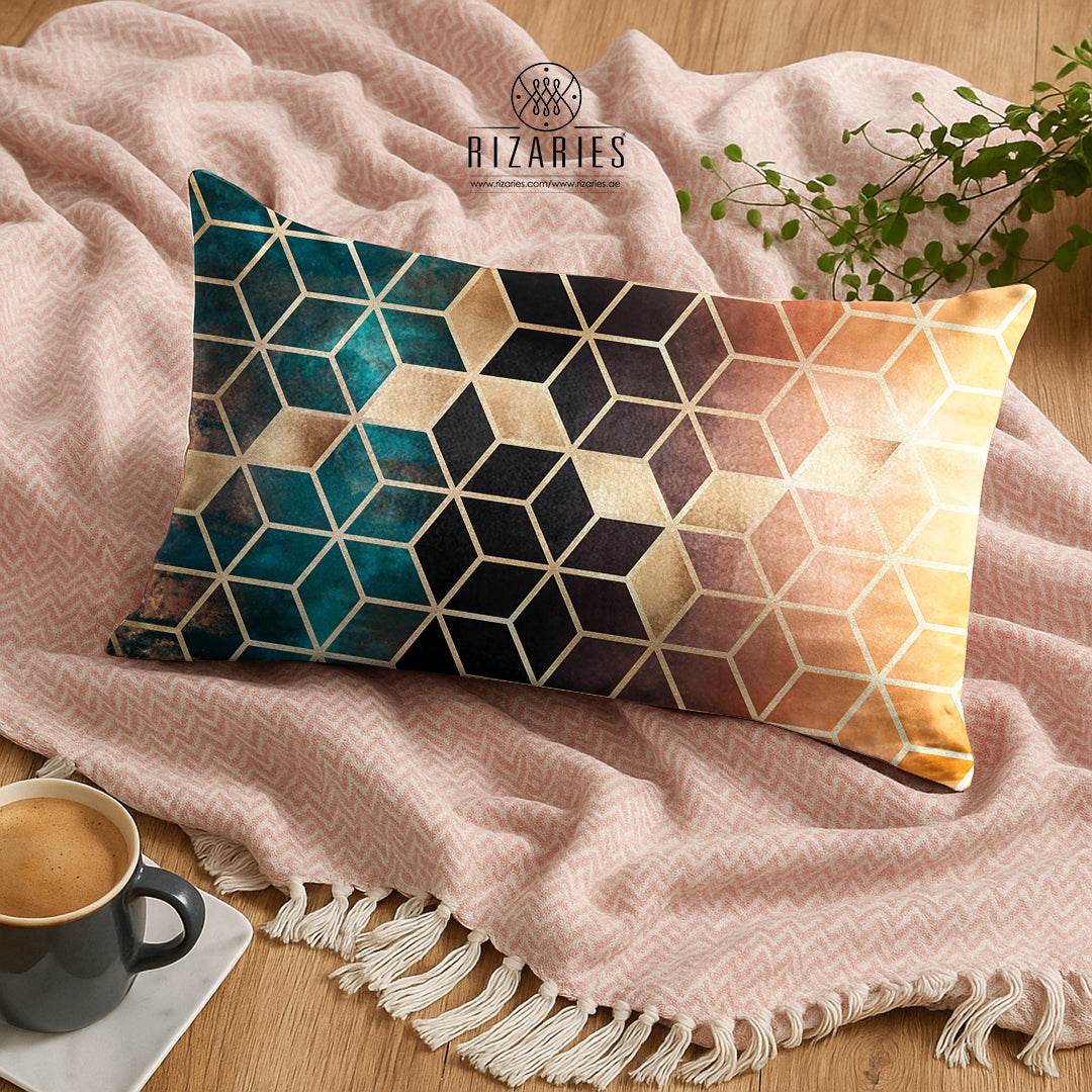 SuperSoft Ombre Cubes Emerald & Copper Rectangle