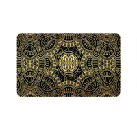 Thumbnail for SuperSoft Gold Geometric with Black Door Mat
