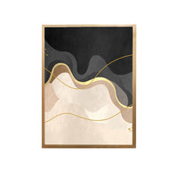 Thumbnail for Beige Grey Wavy Canvas Painting