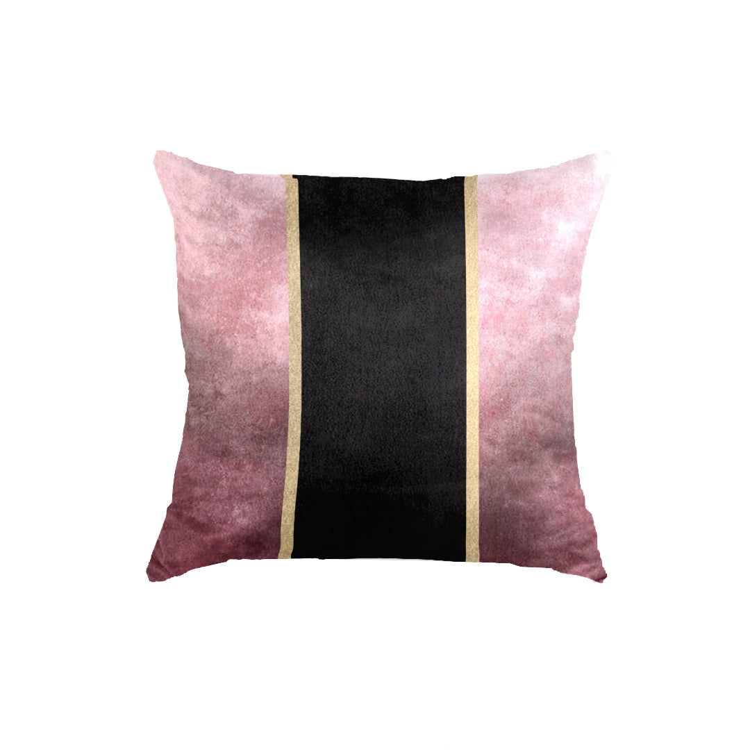 SuperSoft Pink Black Throw Pillow