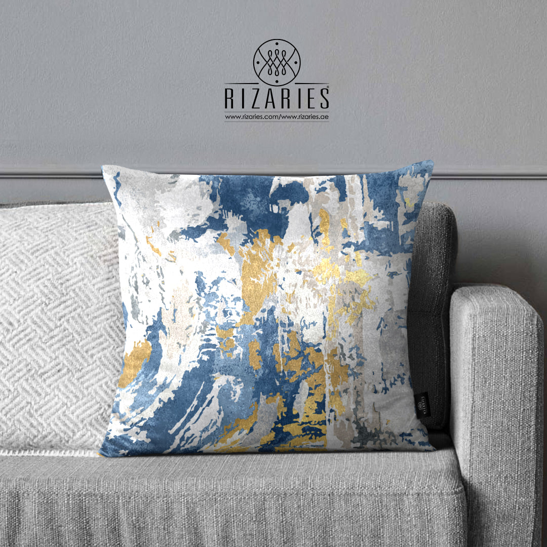 SuperSoft Blue Brush Throw Pillow