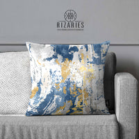 SuperSoft Blue Brush Throw Pillow
