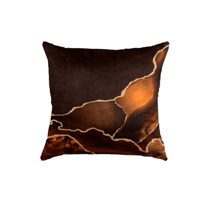 SuperSoft Shades of Brown Pattern Throw Cushion