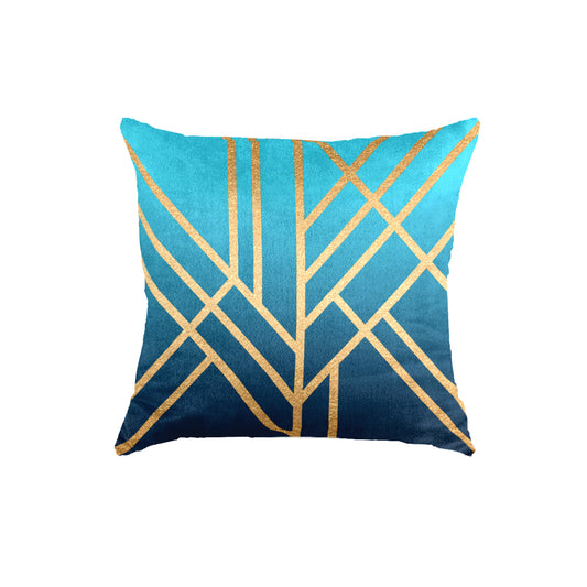 SuperSoft Teal Art Deco Throw Pillow