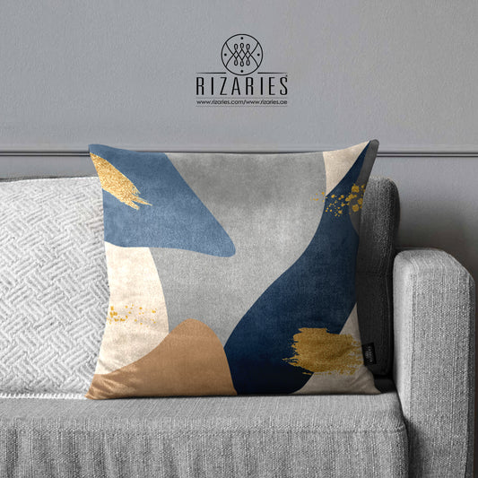 SuperSoft Navy Beige Abstract