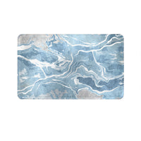 SuperSoft Powder Blue Marble Door Mat