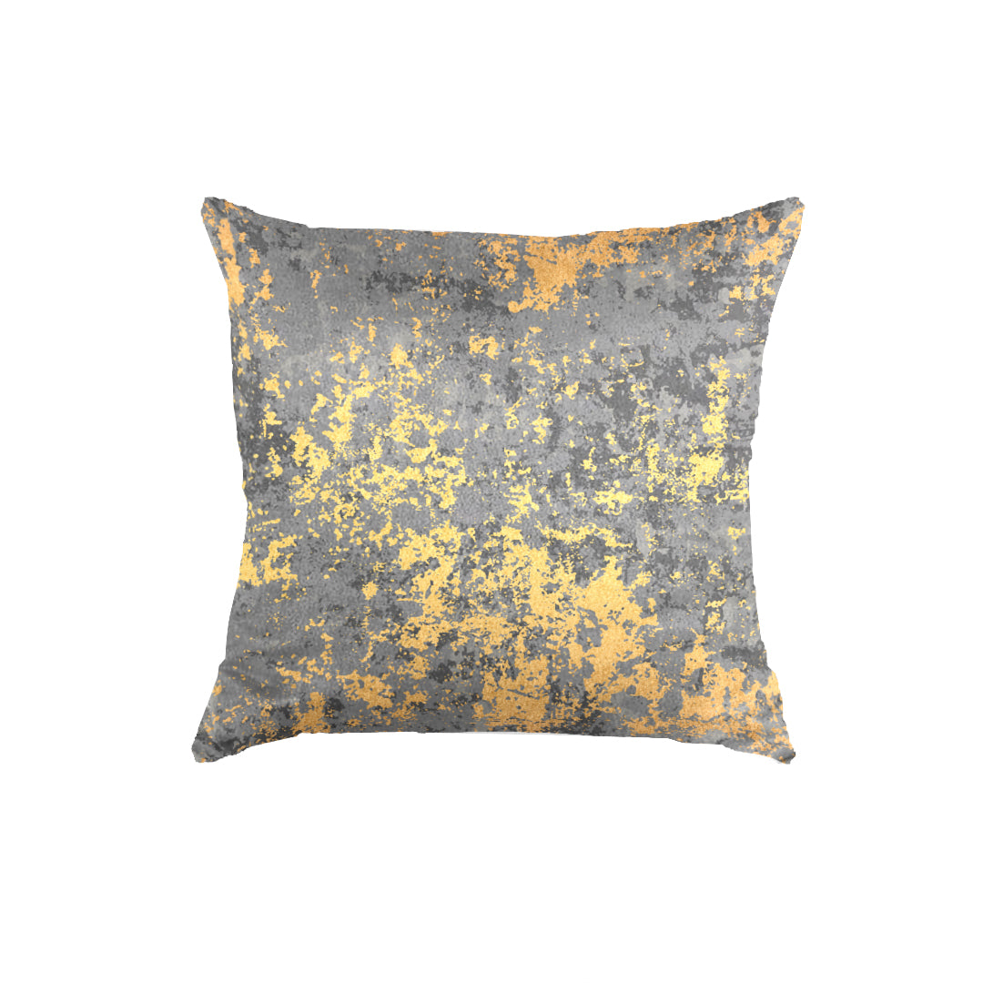 SuperSoft Lite Grey with Gold Throw Pillow