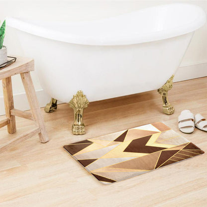 SuperSoft Copper Geometric Door Mat