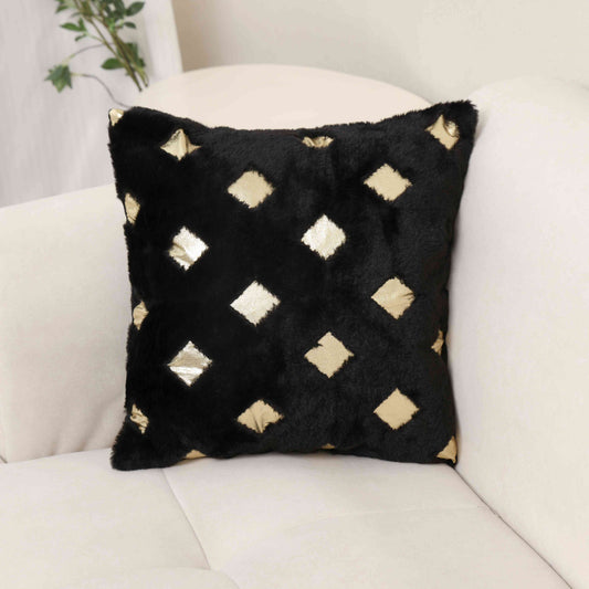 Supersoft Black Luxe Diamond Throw Pillow