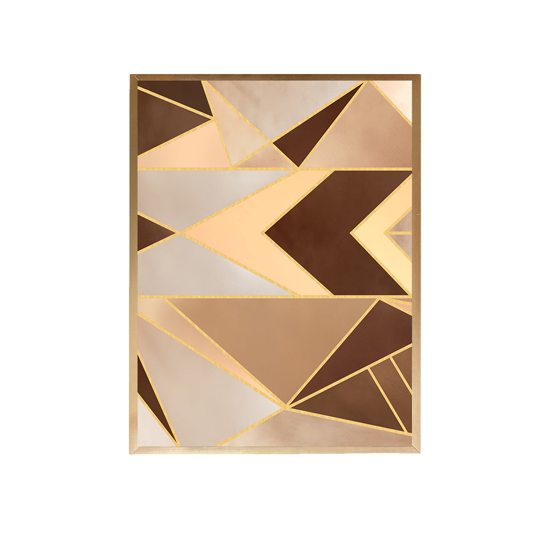 Copper Geometric Canvas Painting