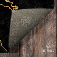 Thumbnail for New Black Gold Abstract Centerpiece (Rug)