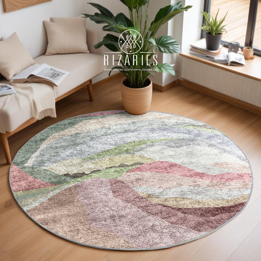 Pink Mist Round Centerpiece (Rug)