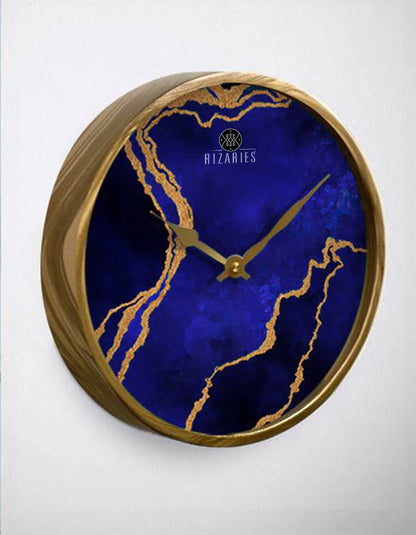 Blue Abstract Wall Clock