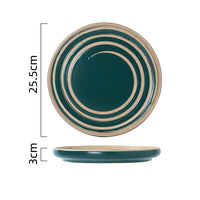 Green Pattern Porcelain Plates