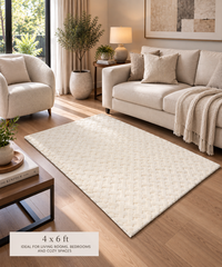SuperSoft Brick Pattern Fur Centerpiece (Rug)
