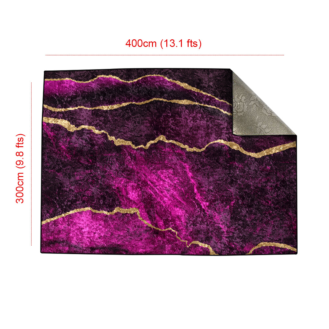 Purple & Gold Abstract Centerpiece (Rug)