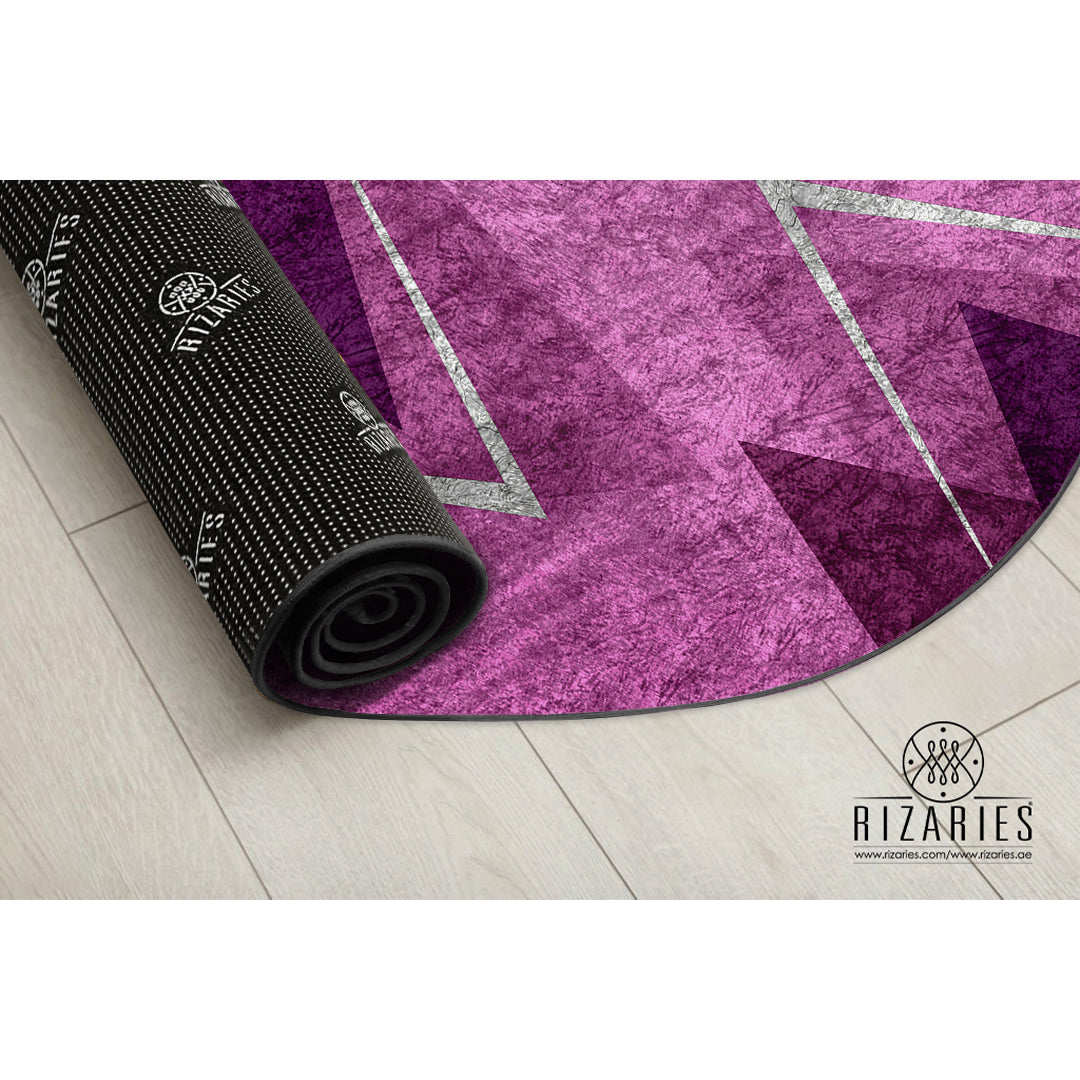 Shades of Purple Triangle Round Centerpiece (Rug)