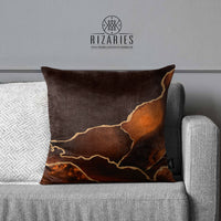 Thumbnail for SuperSoft Shades of Brown Pattern Throw Cushion