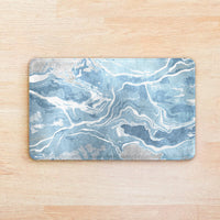SuperSoft Powder Blue Marble Door Mat