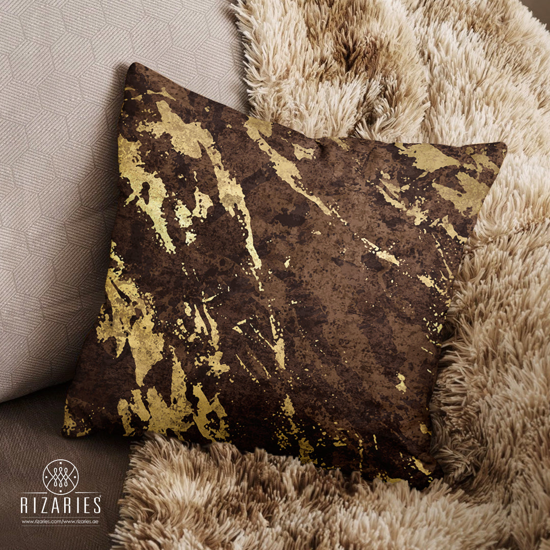 SuperSoft Brown Gold Marble Abstract