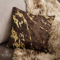 SuperSoft Brown Gold Marble Abstract
