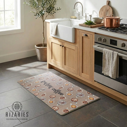 Coffee Print Kitchen Mat