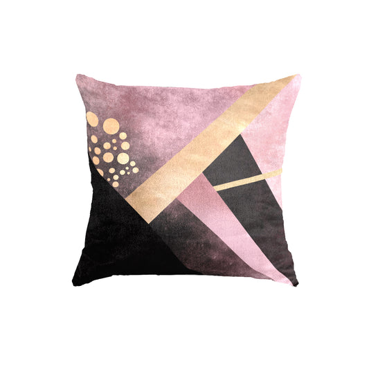 SuperSoft Pink Black Geometric Throw Pillow