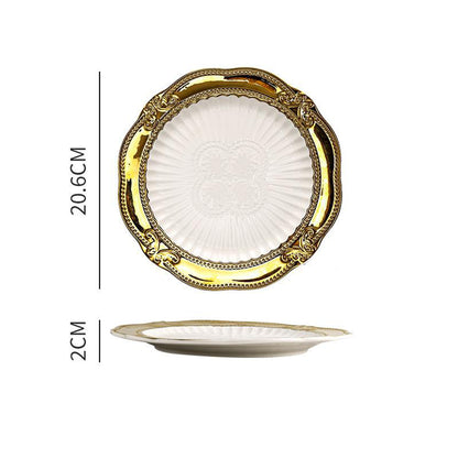 Royal Gold Porcelain Plates