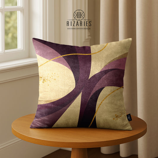 SuperSoft Beige Purple Geometric