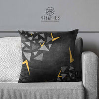 Thumbnail for SuperSoft Shades of Grey Geometric Throw Pillow