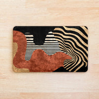 Supersoft Rust Zebra Geometric Door Mat