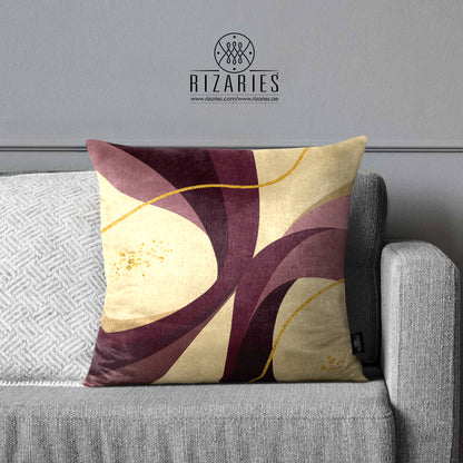 SuperSoft Beige Purple Geometric