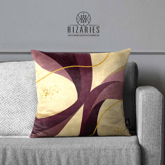 SuperSoft Beige Purple Geometric