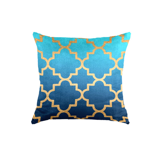 SuperSoft Teal Quatrefoil Throw Pillow