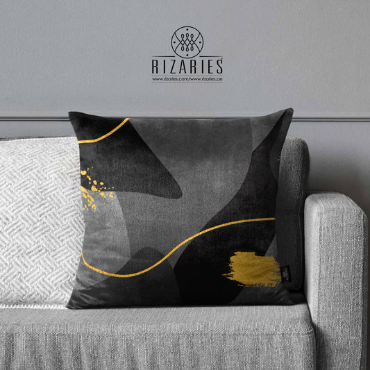 SuperSoft Shades of Grey Abstract Throw Pillow