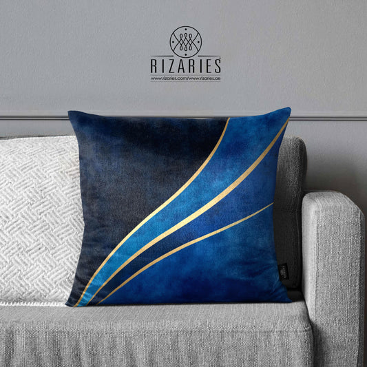 SuperSoft Shades of Blue Waves Throw Pillow