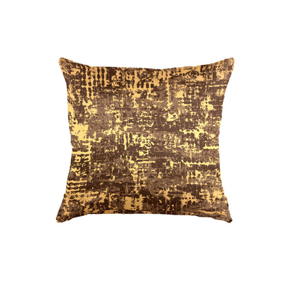 SuperSoft Brown Gold Pattern Throw Cushion