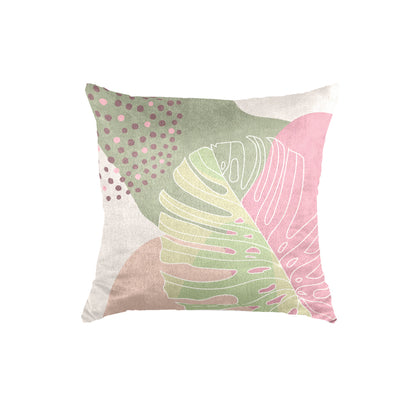 SuperSoft Mist Pink Tropical Throw Cushion