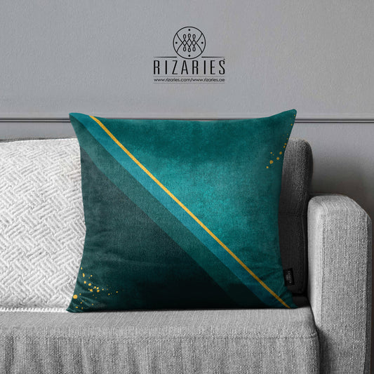 SuperSoft Sea Green Lines Throw Pillow