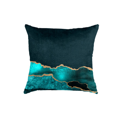 SuperSoft Shades of Teal Abstract Throw Pillow