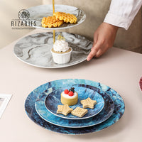 Lite Blue Pattern Porcelain Plates