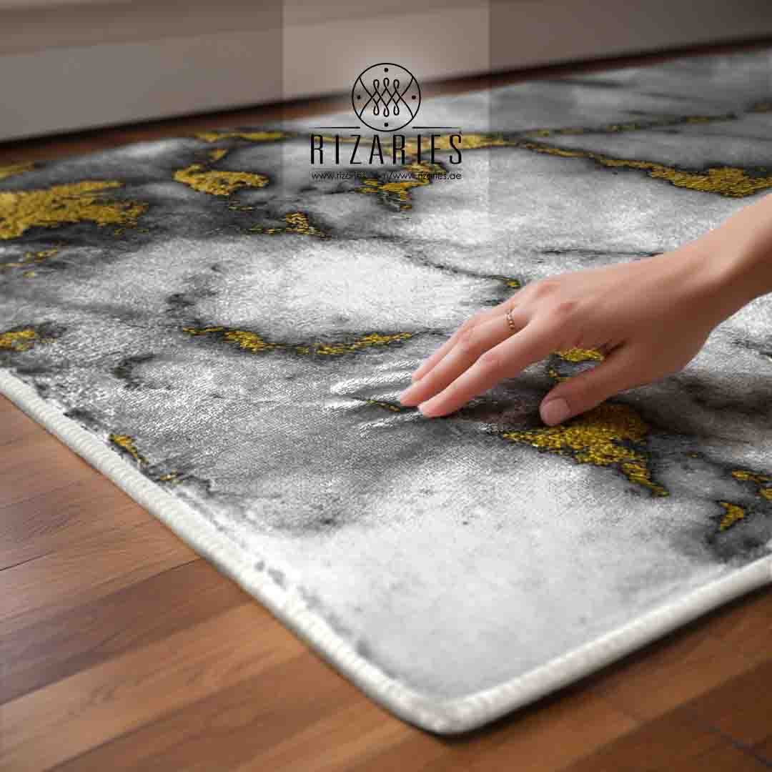 Supersoft Glittering Marble Luxury Centerpiece (Rug)