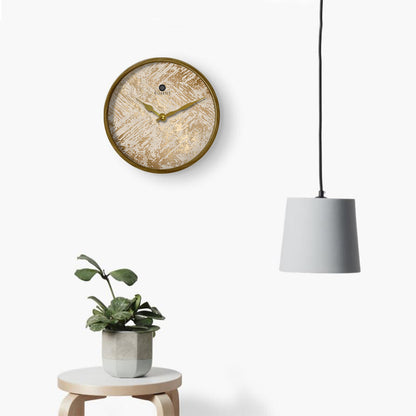 Copper Abstract Pattern Wall Clock